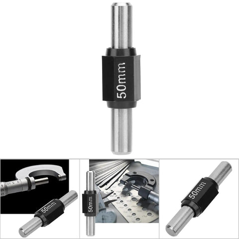 Heavy Duty Stainless Steel Outside Micrometer Caliper Kit for 25mm 50mm 75mm and 100mm with Calibration Block Rod Included Pro Grade Metrology Tool for Mechanical Engineering and Machinists, 50mm rod