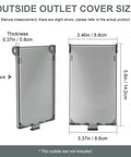 Wicked Tough 1 Gang Outdoor Outlet Cover Type 3R Weather Resistant Replacement For Wet Locations dimensions and thickness shown.