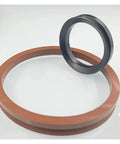Heavy Duty FKM Fluororubber Water Shaft Seal Rotary O Ring Viton Grade Cuff in brown and black, designed for VA systems.