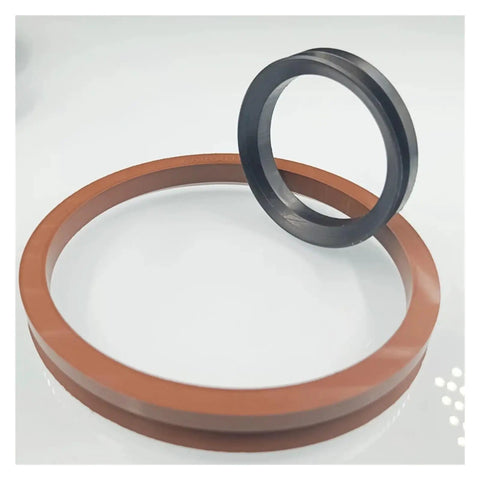 Heavy Duty FKM Fluororubber Water Shaft Seal Rotary O Ring Viton Grade Cuff in brown and black, designed for VA systems.