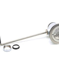 Three And A Half Inch Waste Drain Valve With Twist Handle For Kitchen Sink Stainless Steel Pro Grade Heavy Duty Includes Two Inch NPT Male Outlet Or One And A Half Inch NPT Female Outlet Rotary Valve Assembly