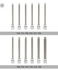 12 Piece 3/8 Inch Drive Extra Long Torx Bit Socket Set With CR V Chrome Vanadium And S2 Steel Bits, sizes T10 through T60