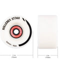 Quad Skate Wheel Set 54mm x 32mm 92A Durometer Indoor Outdoor Eight Pack With Fully Assembled Bearings Spacers And Washers