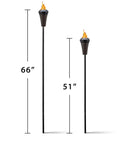 Island King 65 Inch Metal Outdoor Torch For Backyards Patios And Gardens Weather Resistant Burn With Large Bright Flame