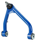Front upper control arm with ball joint, blue, front view