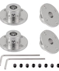 8mm Rigid Flange Coupling Connector for DIY RC Motors, Built Tough Steel Shaft Coupler, 4-piece set with hardware included