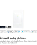 No Fuss Matter Smart Dimmer Switch 2 Pack, Single Pole Wall Controller for Alexa Apple HomeKit Google SmartThings, side view showing controls.