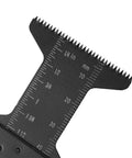 Close-up of a blade from Fifteen Piece Oscillating Saw Blade Set With 44mm Plunge Cut High Carbon Steel Depth Scales