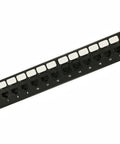 24 Port Cat 5e QuickPort Patch Panel 1U with Cable Management Bar Included Black 5G270 U24 Rack Ready High Density Ethernet Patch Panel