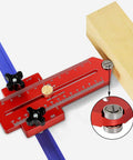 Ultimate Pro Grade Thin Rip Jig Guide For Table Saws with aluminum anodized construction for precision cuts, shown close-up.