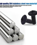 Set Of 8 Stainless Steel License Plate Screws And Bolts Fasteners Kit With raw stainless steel bars