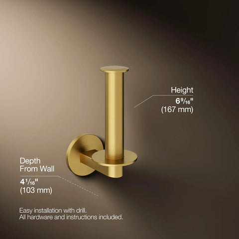 Vertical Toilet Paper Holder For Easy Access In Your Bathroom, Matches Components Faucets And Accessories, Sleek Wall Mount