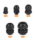 All Weather 20 Piece Pro Grade Cable Gland Kit with black nylon conduit fittings in multiple sizes