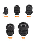 20 Pcs Adjustable Cable Gland Kit Heavy Duty One Quarter To One Inch Waterproof Nylon Conduit Fittings variety sizes shown