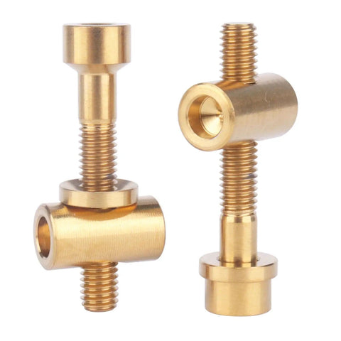 Road Ready Titanium Bolt Nut Washer Set For Cycling Thomson Seatpost Gold 2 Pieces M5x30mm Hardware With Nuts And Washers
