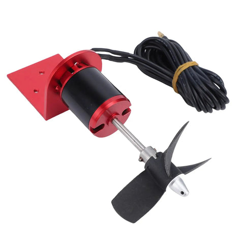 Brushless Underwater Thruster For RC Ships And Submarines, 6Kg Thrust 34Mm Motor, Sealed All Metal Body, 3 Vane Propeller
