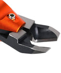 Close-up of High Quality Pneumatic Metal Shear Pliers Head Air Nipper Tool for power cutting steel and plastic sheets.