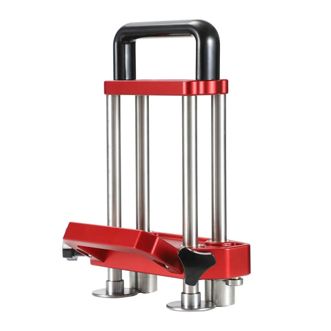 Portable Sheet Metal Roller Bender With Two Station Design for Easy Bending, visible red frame and handles