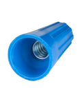 Close-up of blue wire nut from WireGard Screw On Wire Connector Assortment 22 To 8 AWG 25 Pack Electrical Wire Nuts For Home DIY And Pro