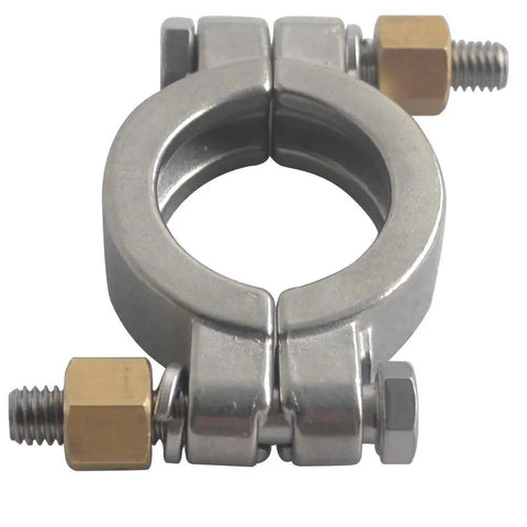 Rock Solid 1.5 Inch Tri Clamp Clover Sanitary Hose Connector Machined From Premium 304 Stainless Steel With Its Easy Peasy Thumb Screw Design And Top Shelf Gutsy Build For Heavy Duty High Pressure Pipe Installations