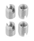 20 Pcs M4 8mm Threaded Inserts Self Tapping Helical Coil Repair Kit For Aluminum Plastic Wood And Metalworking DIY Projects Easy Install Secure Fit Restores Damaged Holes And Prevents Stripouts, four metal inserts