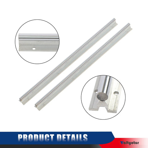 Two Pack SBR 12 Linear Guide Rail System 500mm With Four SBR12UU Carriage Blocks For CNC Equipment Built Tough For Boss Level Precision And Smooth Stable Linear Motion From Heat Treated Carbon Steel