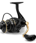All Around Spinning Reel For Freshwater And Saltwater Fishing, Budget Friendly Carbon Drag And High Speed Gear, side view