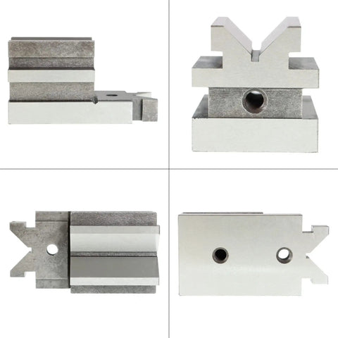 Pro-Grade 3-1/2 X 1-7/8 V Block With Clamp, Hardened Steel Multi-Use Gauge For Drilling, Milling, And Grinding, Machinist Tool Set For Precise Angle, Flat, And Reference Measurements.