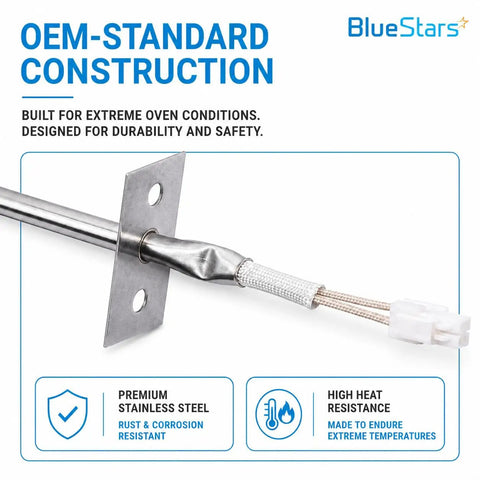 Upgraded W10131825 Oven Temperature Sensor For Whirlpool Maytag KitchenAid Ovens Replaces WPW10131825 4455636 And WPW10131825VP PS11748765 Easy Install Plug And Play Precise Temperature Readings Durable Replacement Part For Consistent Baking stainless steel sensor