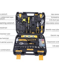 All-In-One 108-Piece Socket Wrench Auto Repair Tool Set With Heavy-Duty Hand Tools And Storage Case open to show contents