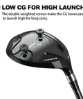 Rescue Hybrid Golf Club For Men 2 Through P Right Handed with aerodynamic head and low CG for high launch.