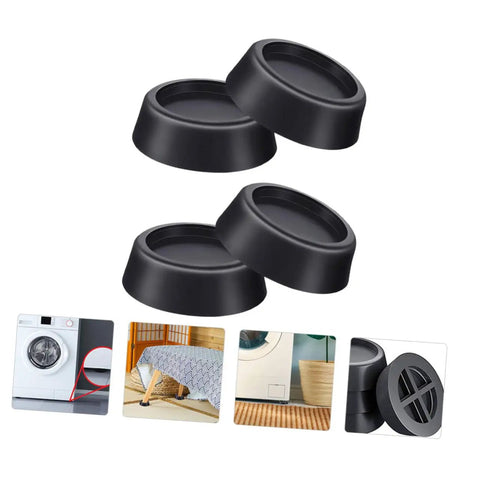 Anti Slip Washing Machine Foot Pads Set For Stability And Quiet Vibration Control Durable TPR Furniture Cushions To Protect Floors Noise Reduction Non Slip Laundry Machine Feet For Home And Hotel Use