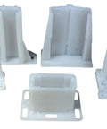 Heavy Duty Drawer Slides And Cabinet Bracket Set With All Hardware Included In Pairs For Framed Cabinets, white plastic brackets display