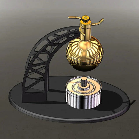 Hands On Steam Engine Model Kit For History Buffs And Science Geeks A Metal Hero Engine Ball Model Build Kit Great Gift For Collectors And Hobbyists Kit Version, brass and silver ball model on black base