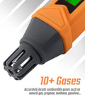 Close-up of Portable Gas Leak Detector With Quick Audible And Visual Alarm Sniffs For Natural Gas Methane Propane Butane LPG And More