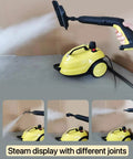 Heavy Duty Two Liter Canister Steam Cleaner Loaded With Eighteen Versatile Tools And Rapid High Temperature Steam Mop spraying steam