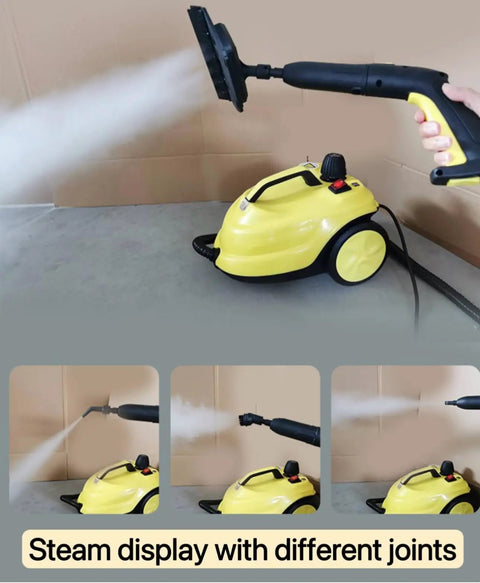 Heavy Duty Two Liter Canister Steam Cleaner Loaded With Eighteen Versatile Tools And Rapid High Temperature Steam Mop spraying steam