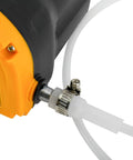Close-up of Portable 12V 60W Oil Extractor Pump For Fluid Changes with hose connection for cars and equipment
