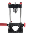 Heavy-Duty Portable Drill Guide With One Half Inch Keyed Chuck, 0 To 60 Degree Adjustable Angle Pro-Grade Precision Jig front view