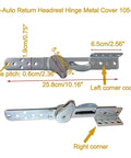 Concealed Hinge Recliner Gear Adjustment Hardware with dimensions for folding sofa beds and lounge chairs