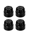 M2 Wheel Lock Nuts With CNC Aluminum Cap For 1/24 RC Crawlers Upgrade Kit in black, set of four with tool included