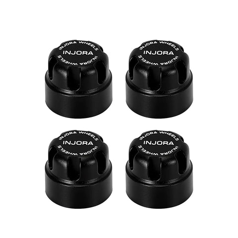 M2 Wheel Lock Nuts With CNC Aluminum Cap For 1/24 RC Crawlers Upgrade Kit in black, set of four with tool included