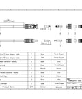 Diagram of Beefy 10AWG Solar Extension Cable 1 Ft With IP67 PV Connector One End And Bare Wire Other, tinned copper, parts list