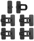 5 Pack Child Safety Cabinet Locks With 10 Adhesive Backings For Baby Proof Fridge Cabinets RV Refrigerator Freezer Oven Doors No Drill Easy Installation Black