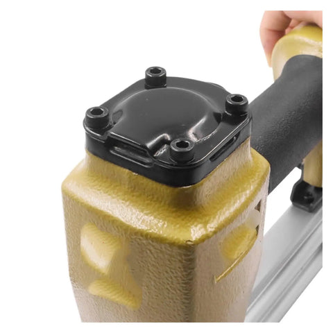 Compact Pneumatic Brad Nailer And 18 Gauge Air Stapler For Woodworking Straight Up Easy Peasy To Handle With Adjustable Depth Settings And Lightweight Build That Gets The Job Done Fast Without Breaking A Sweat Or Hurting Your Hands On Creative Weekends