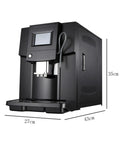 Automatic Bean to Cup Coffee Machine Brewing Smooth Espresso in Thirty Seconds With Zero Fuss, sleek black design with touchscreen.