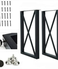 Industrial Triangle Table Legs 28 Inch Set Of 2 Cast Iron Welded Black Desks Nightstands Coffee Tables Diy Ready