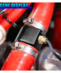 Ridiculously Solid Aluminum Water Temp Joint Pipe With Clamps, 38Mm Radiator Hose Adapter Fitting for Engine Cooling Mods, close-up view.