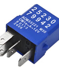 Aftermarket Blower Motor Relay For Infiniti G35 G37 M35 and Nissan Altima with blue casing and metal connector pins.