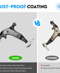 Beefed-Up Quest Front Lower Control Arms With Ball Joint Kit For Nissan Quest 2004-2009 Left And Right 2-Piece Suspension Replacement Rebuild Set K620560 K620561 rust-proof coating comparison